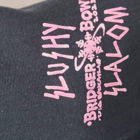 Bridger Bowl Slushy Slalom Hoodie Womens Size Large Black Cotton Heavyweight - Picture 11 of 11